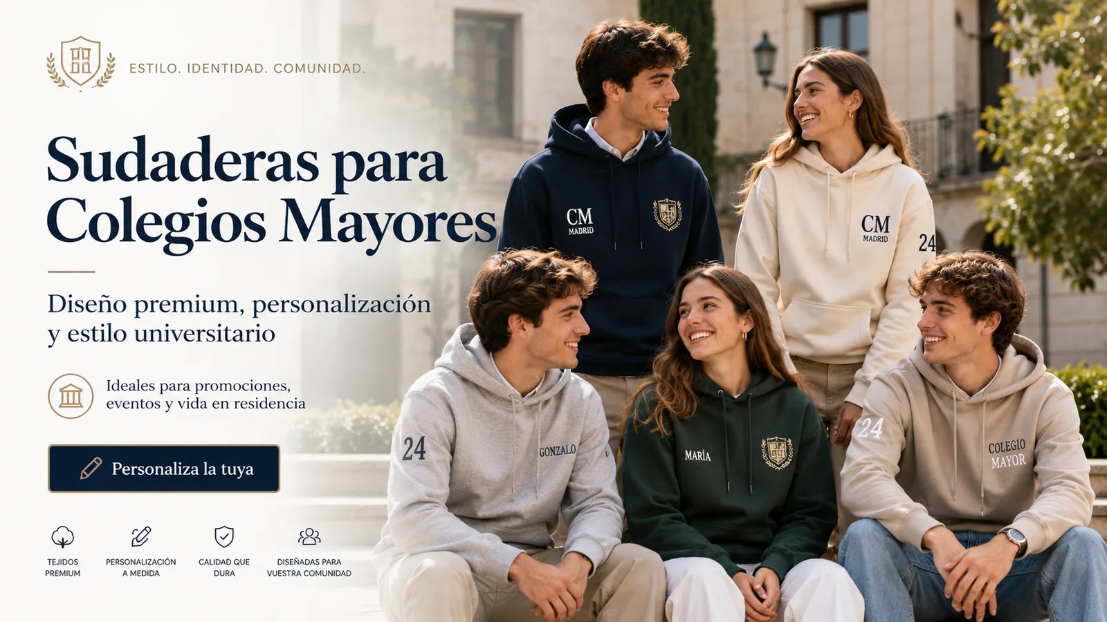 Sudaderas universitarias personalizadas para estudiantes de Murcia