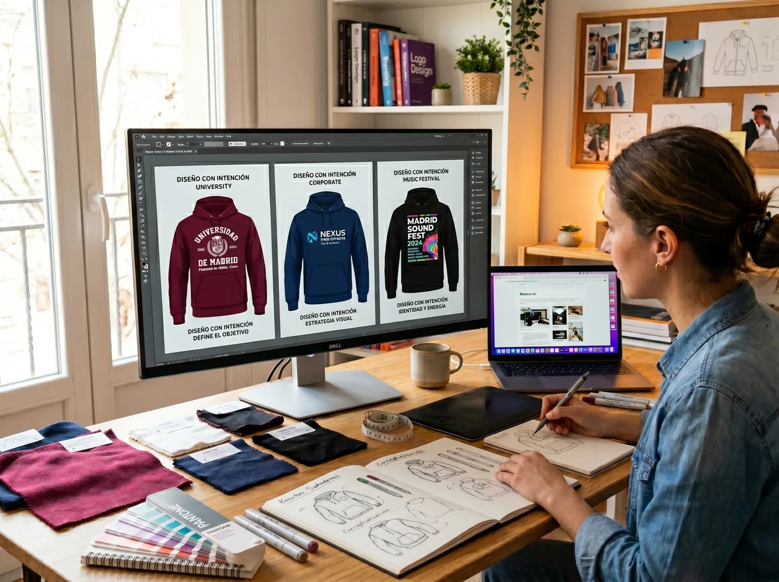 Diseño de sudaderas personalizadas en ordenador